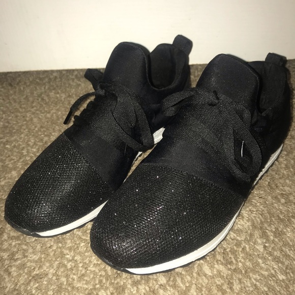 Black Sparkle Sneakers - Picture 1 of 1